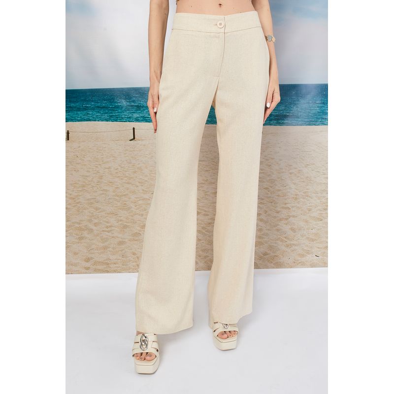 BANATY - PANTALÓN LINO ROMINA  CON BOLSILLO DE MUJER