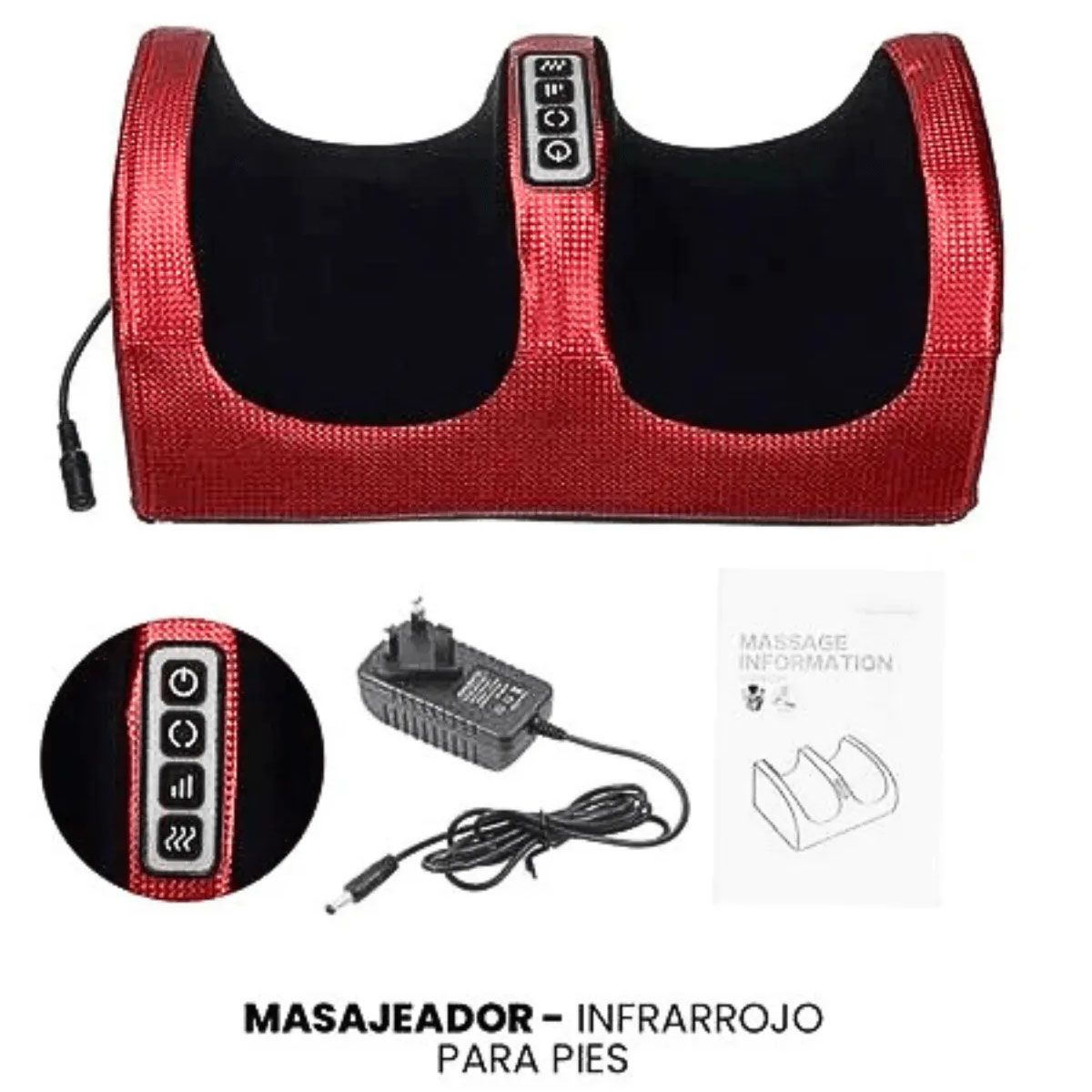 GENERICO - Masajeador de piernas y pies Shiatsu con calentador