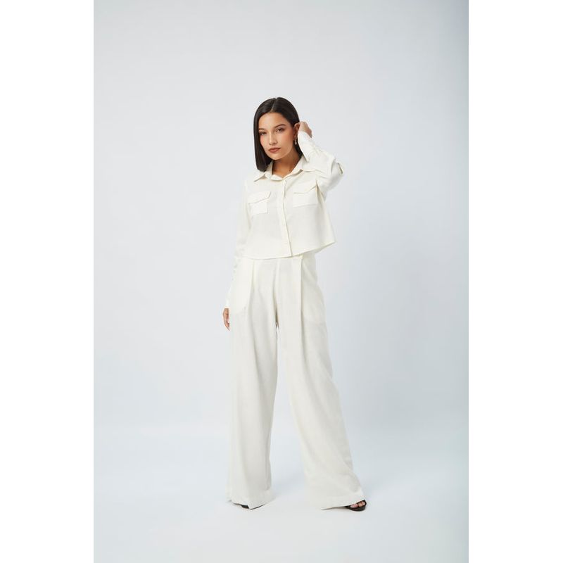 BANATY - PANTALON LINO PALAZZO AITANA A LA CINTURA MUJER BANATY