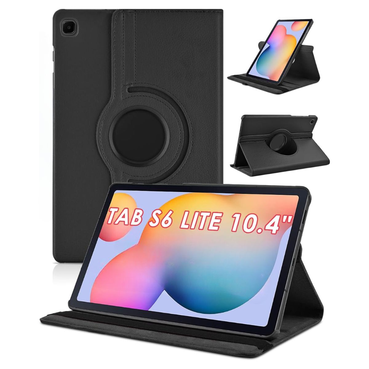 GENERICO - Funda Protector Giratorio 360° para S6 Lite 10 .4" - NEGRO