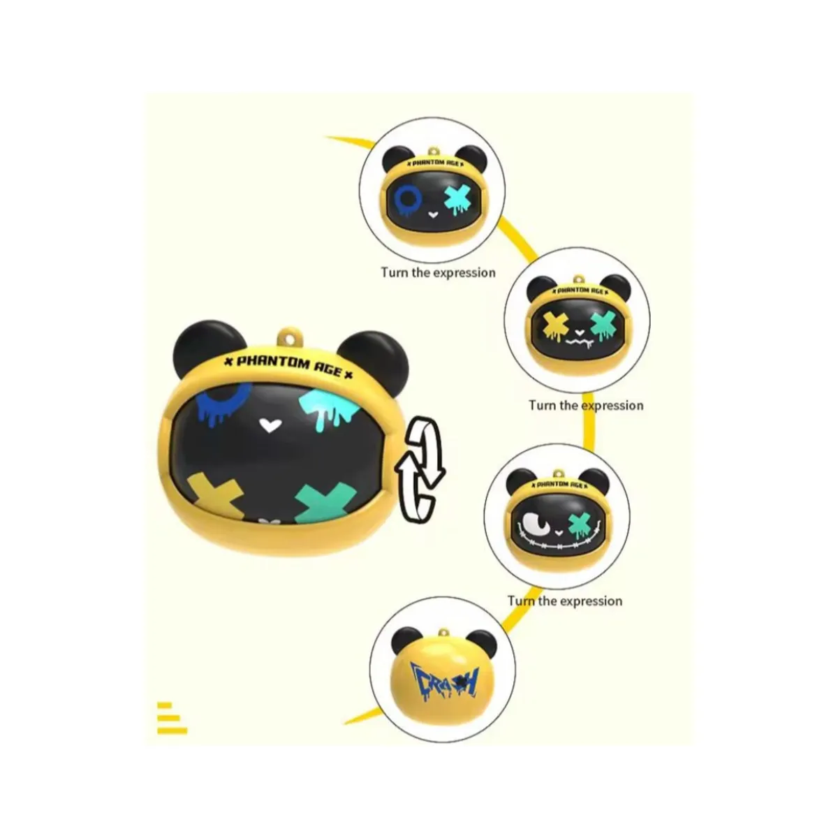 OEM - Audífonos Bluetooth Phantom Bear con Estuche de Diseño Intercambiable