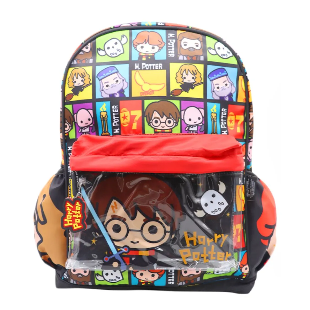HARRY POTTER - Harry Potter Mochila Kawaii Escolar Multicolor  Estilo caricatura tamaño mediano