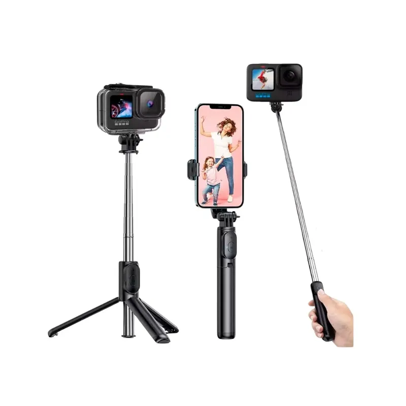GENERICO - Trípode SelfieStick Bluetooth Q07 2 en 1 para Celular