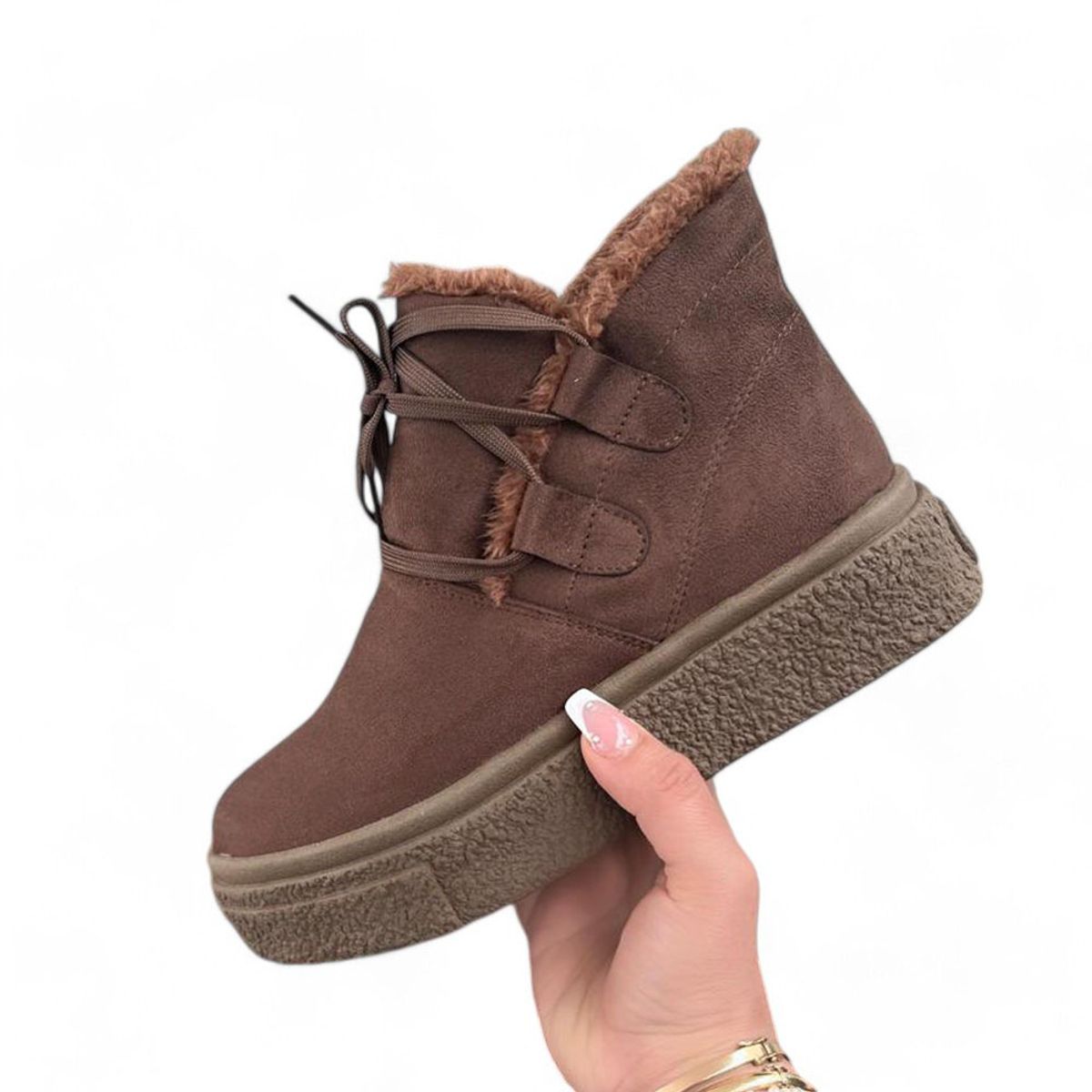 GENERICO - Zapatilla Mujer Yomar Gamuza Con Detalle Acolchado Cruzado 015L-55