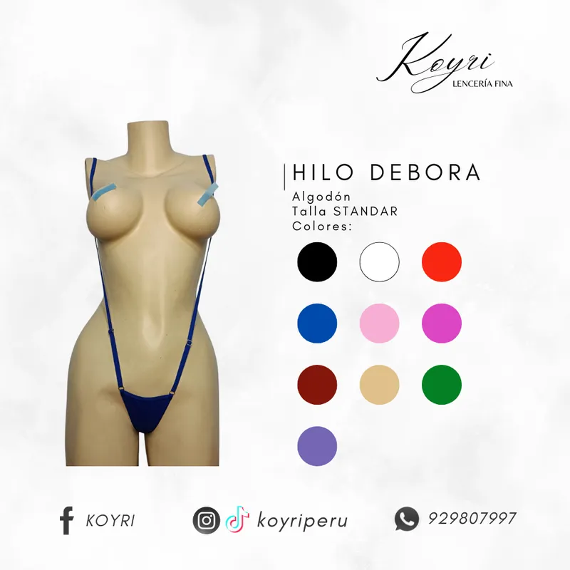 GENERICO - PACK 3 TANGA ERÓTICA HILO DEBORA