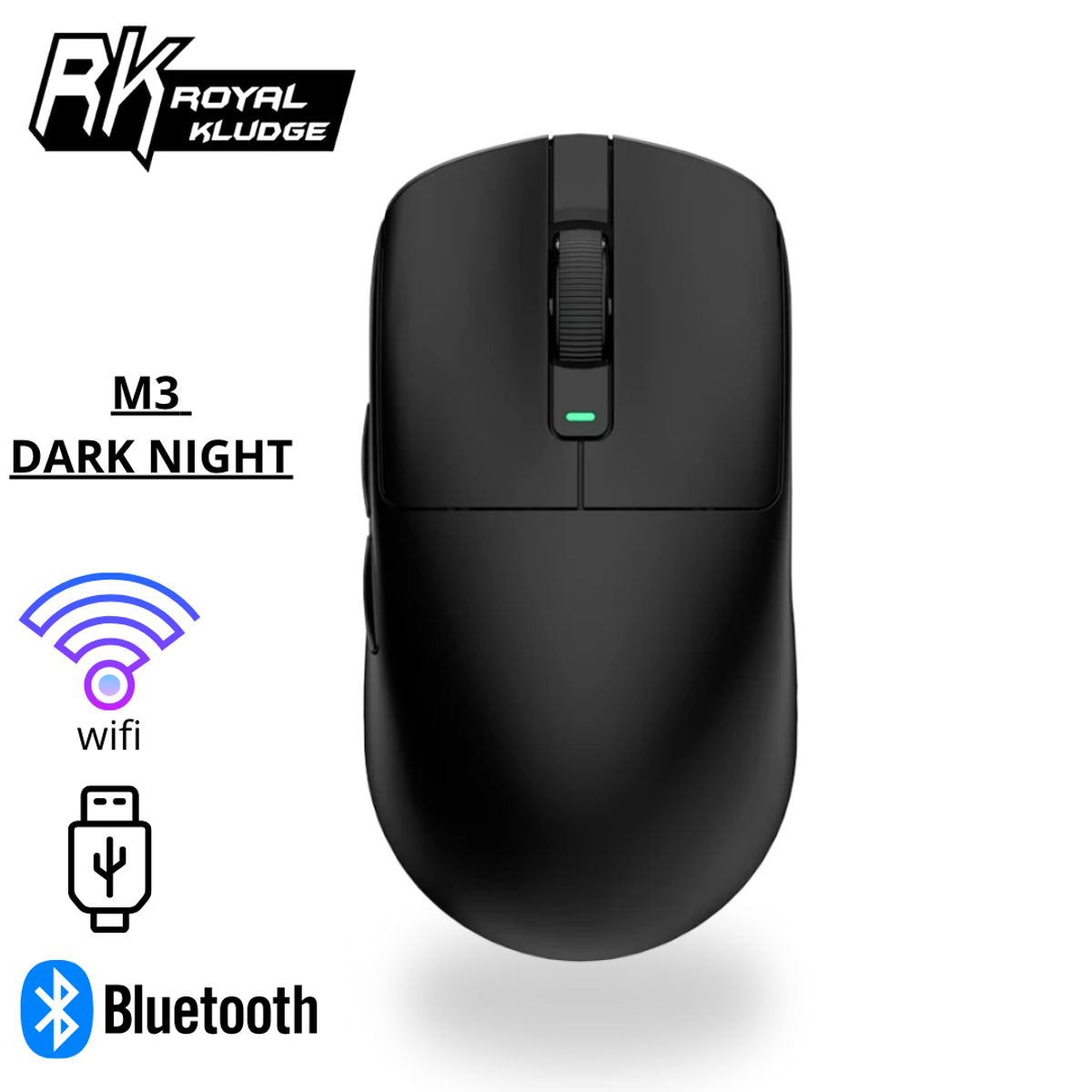 ROYAL KLUDGE - Mouse Royal Kludge M3 Inalambrico DARK NIGHT