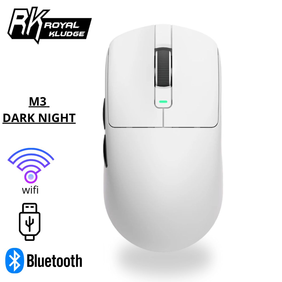 ROYAL KLUDGE - Mouse Royal Kludge M3 Inalambrico PANDA