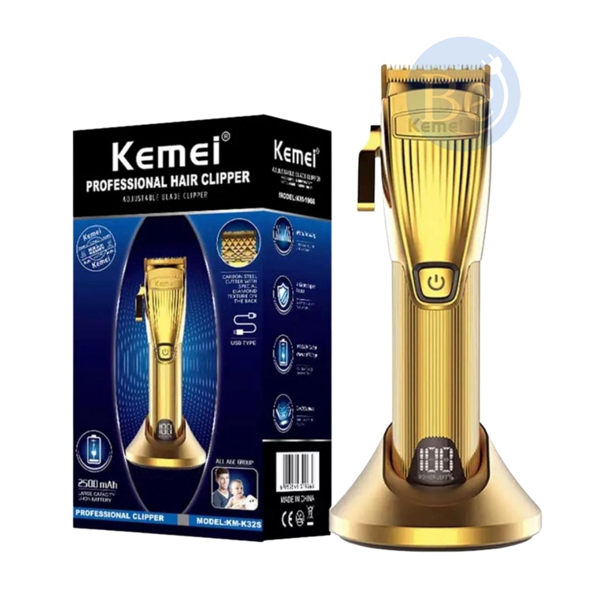 KEMEI - Combo Kemei Cortadora KM-K32S y Trimmer KM-I32S