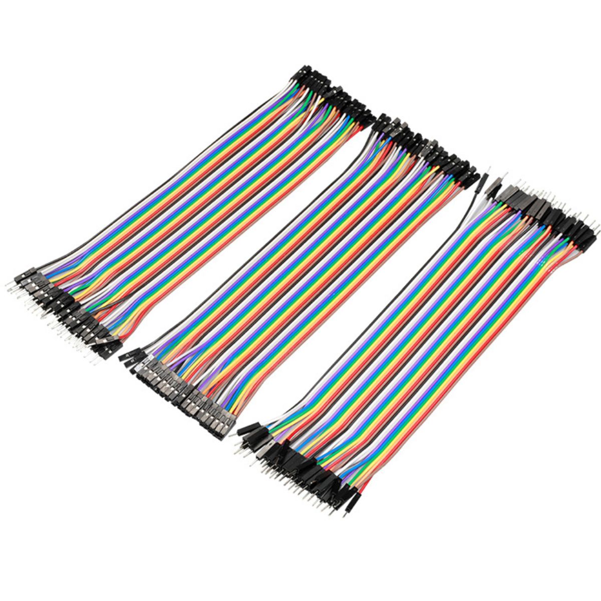 GENERICO - Set 120 Cables Dupont 20 cm 40 Piezas M-M M-H H-H para Arduino y Otros