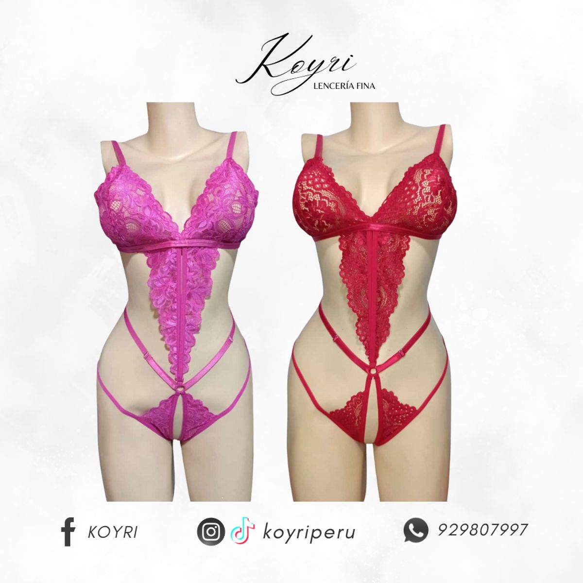 GENERICO - BODY ERÓTICO LUCIFER- LENCERÍA EN ENCAJE