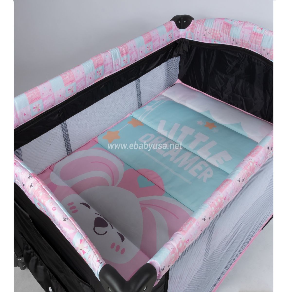 EBABY - Cuna corral con Funcion Mecedora y Cambiador RG