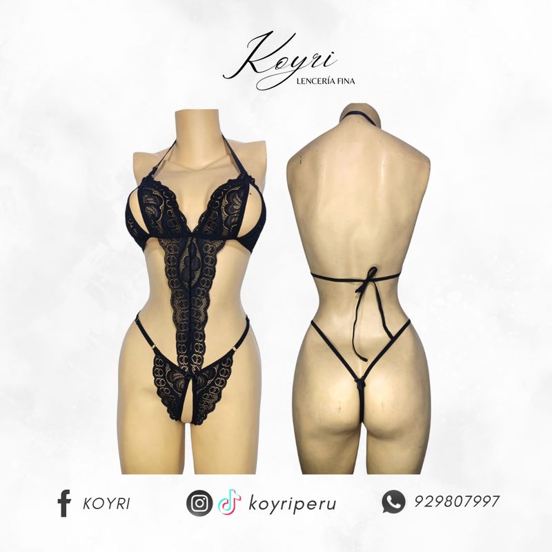 GENERICO - BODY ERÓTICO GLORIA- LENCERÍA EN ENCAJE
