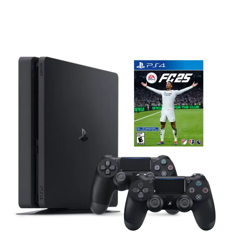 SONY - Consola Ps4 SLIM 1TB NEGRO 2 Mandos + FC25 Reacondicionada