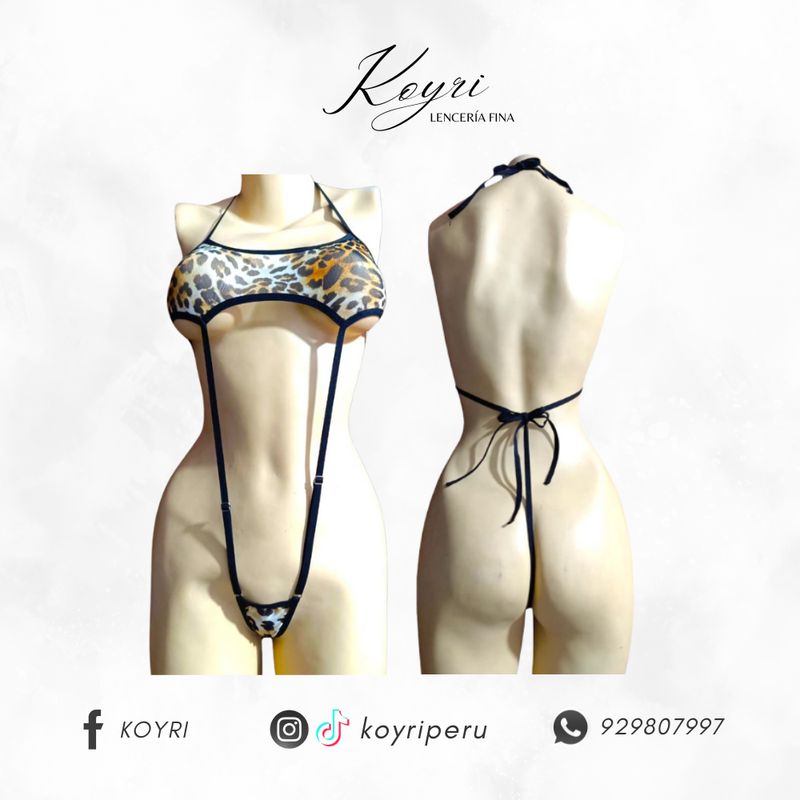 GENERICO - BODY ERÓTICO PRINT - LENCERÍA EN TUL LICRADO