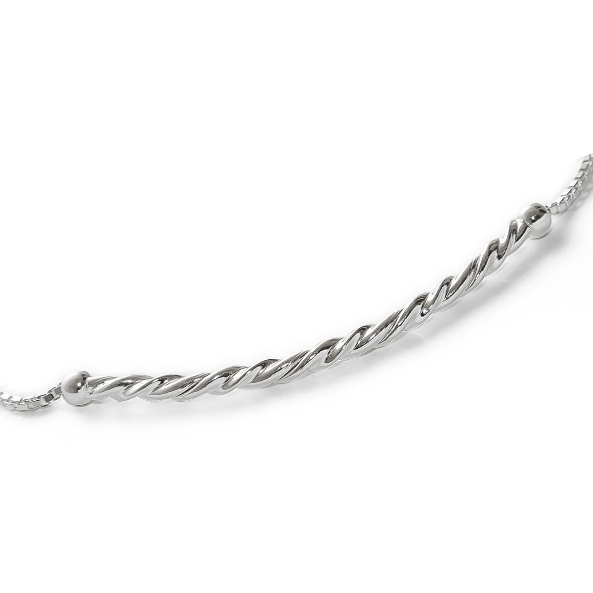 AMBAR JOYERIA - Pulsera de Plata 925 Cordón Barrita
