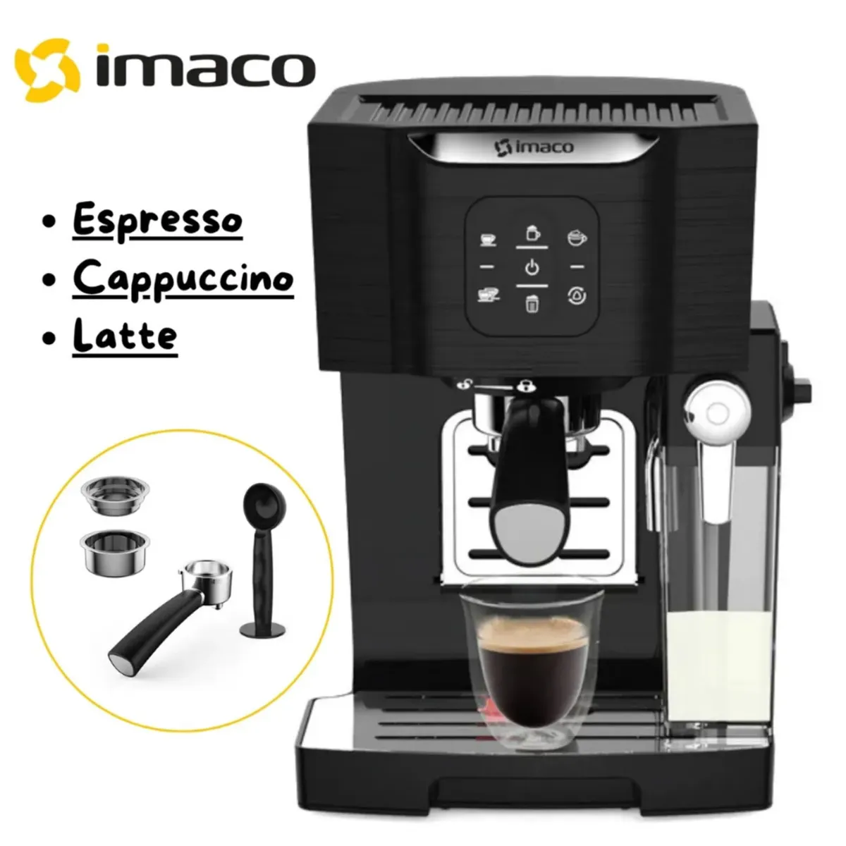 IMACO - Cafetera Espresso Digital Imaco 15 Bares IECM1550