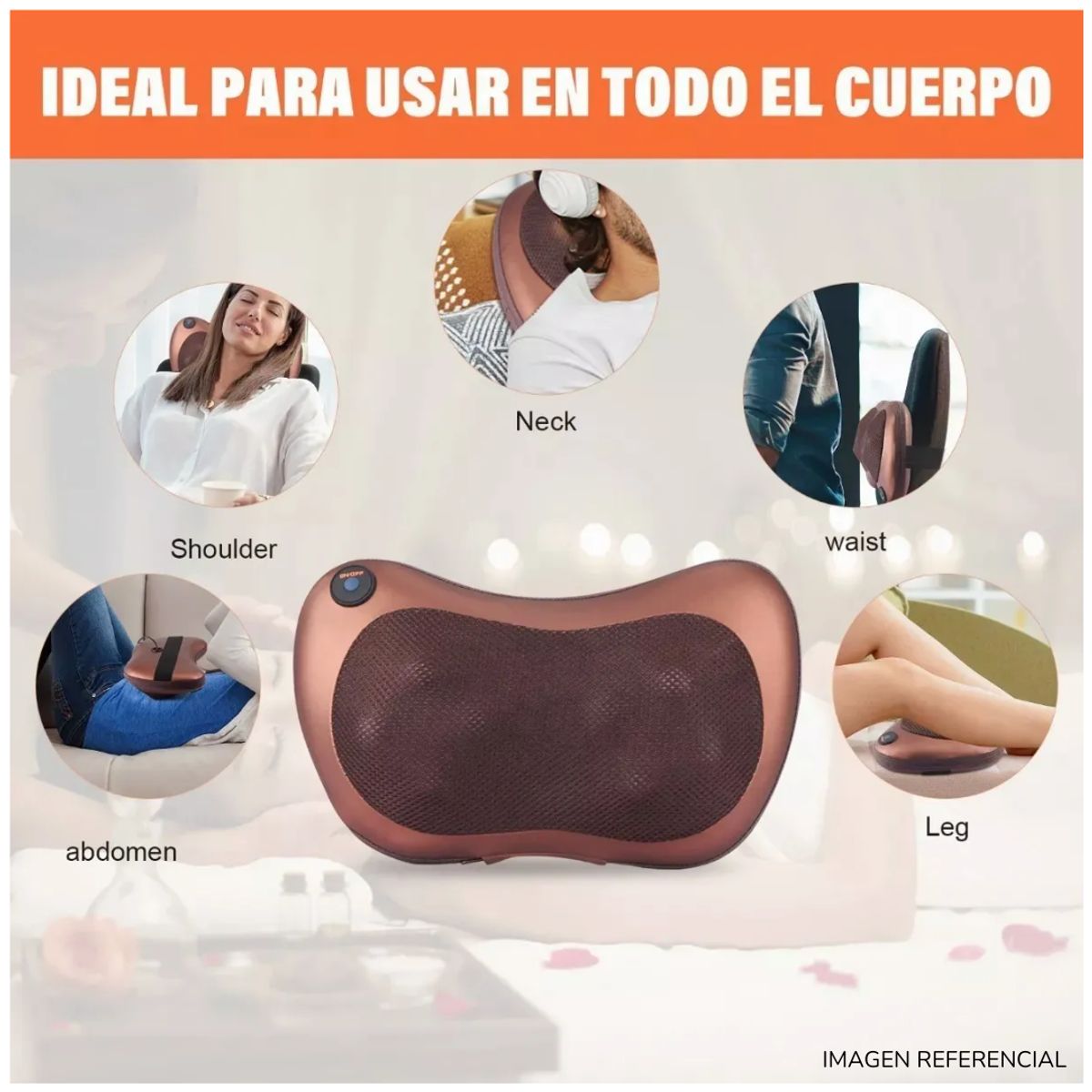 INSPIRA MARKET - Almohada Masajeadora de Espalda Cuello