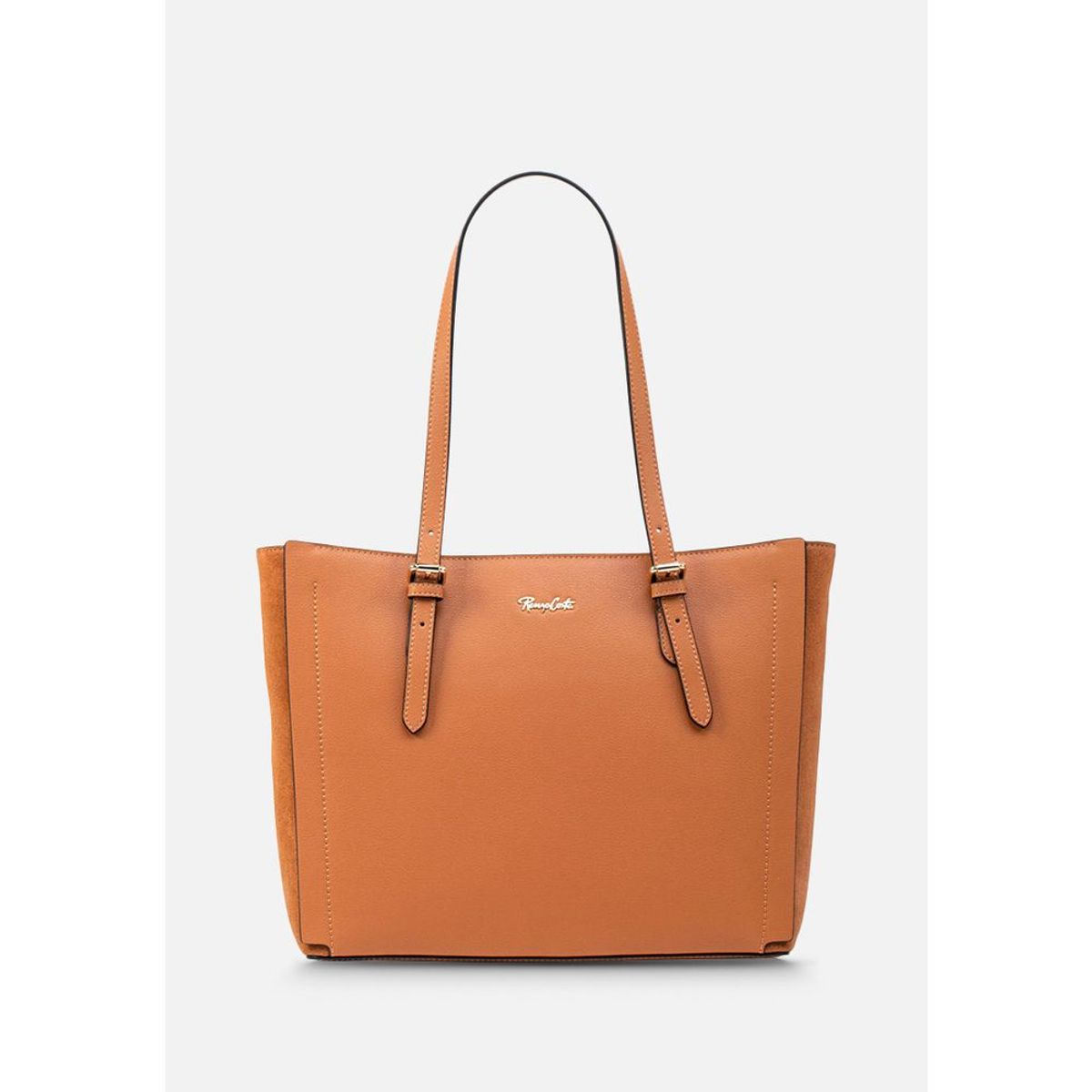 RENZO COSTA - CARTERA COMBINADA EN CUERO Y GAMUZA