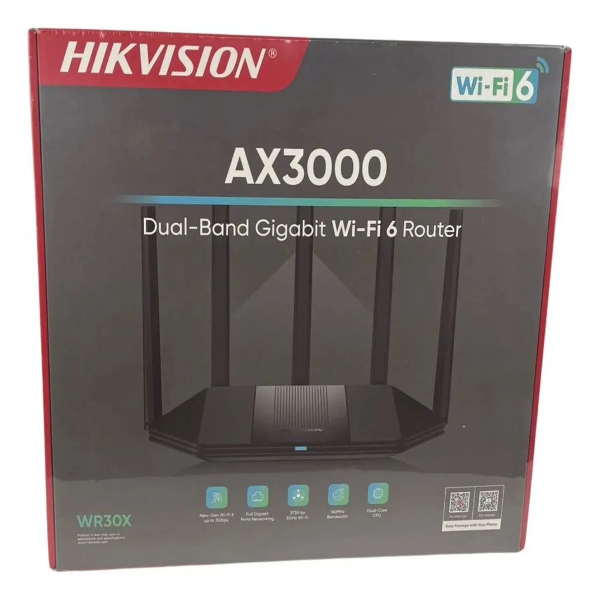 HIKVISION - Router HIKVISION Dual-Band DS-3WR30X Wi-Fi 6 AX3000 Mbps Gigabit