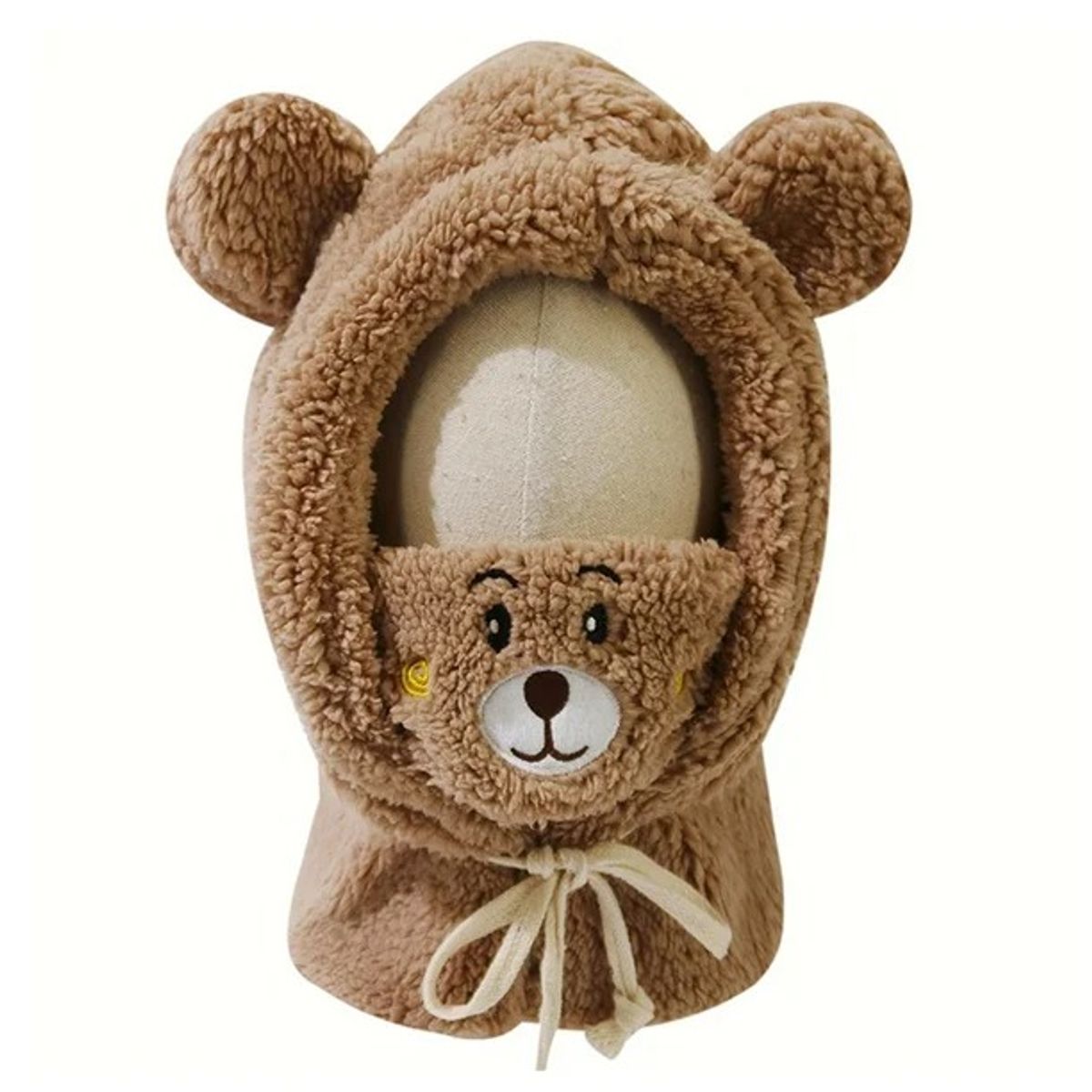 GENERICO - Gorro con Cuellera Osito Invierno - Marron