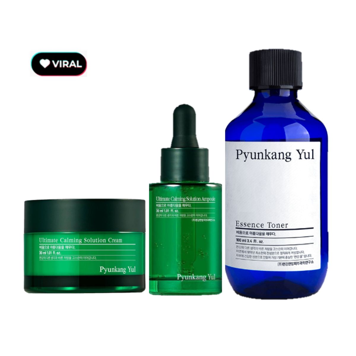 PYUNKANG YUL - SET PYUNKANG YUL ULTIMATE CALMING SOLUTION AMPOULE + CREAM + ESSENCE TONER