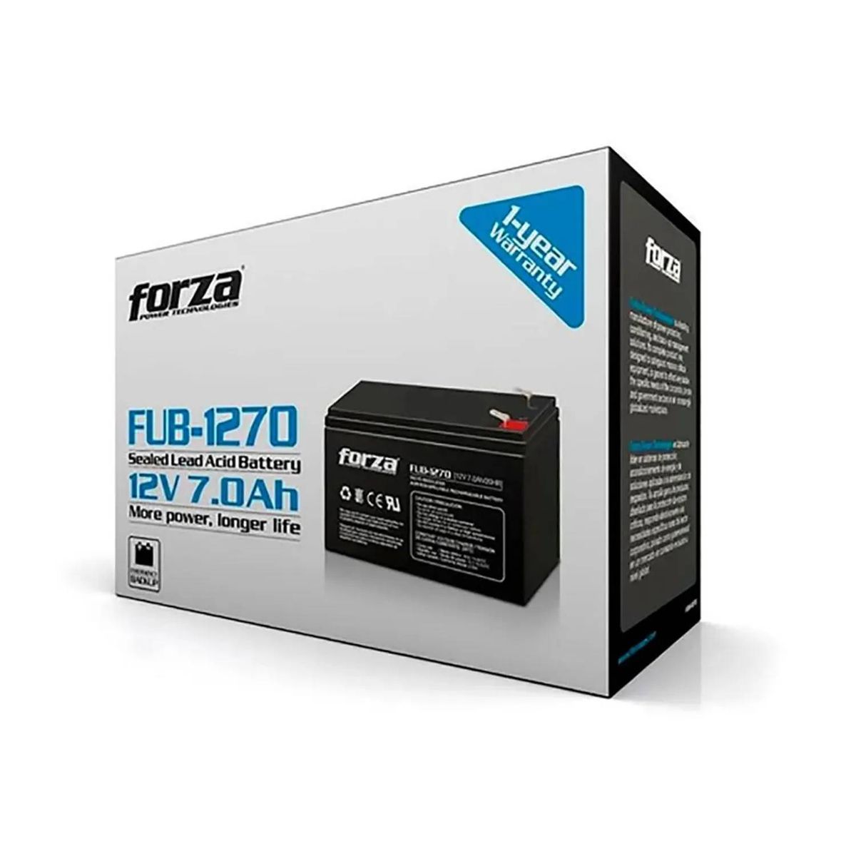 FORZA - Batería Forza Fub-1270 12v 7ah Para Ups