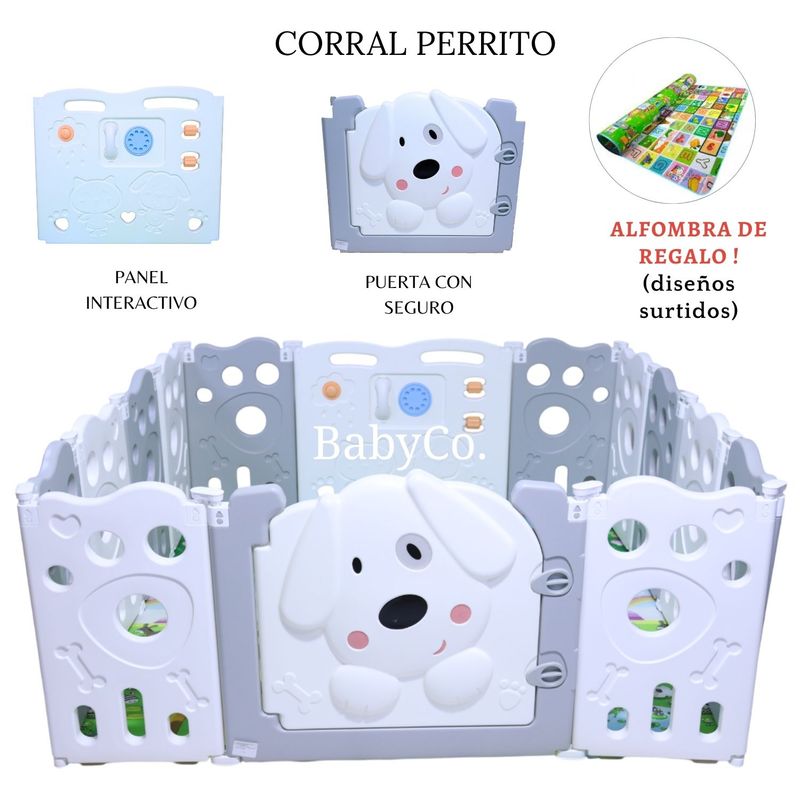 FIRST TOY - CERCO INFANTIL PLEGABLE PLOMO