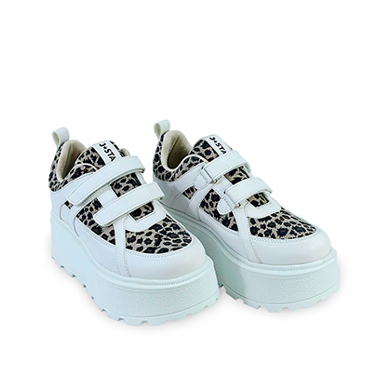 BASHIRA - Zapatilla para dama Belma Blanco Prints