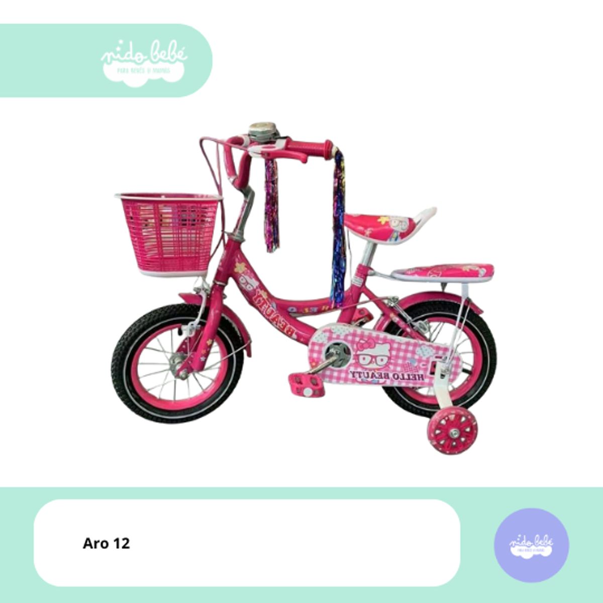 GENERICO - Bicicleta infaltil aro 12 modelo kitty pink
