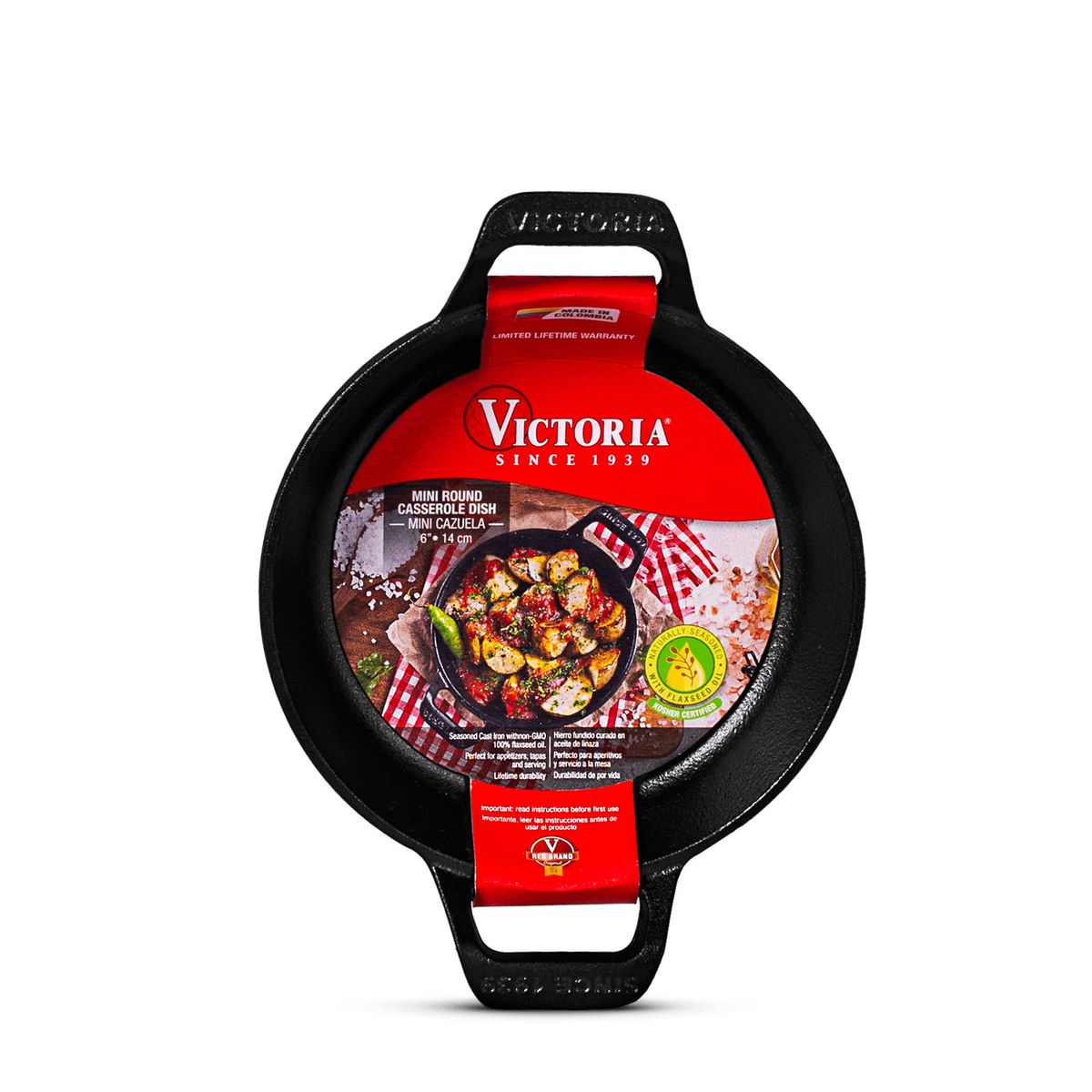 VICTORIA - Cazuela N°14 Hierro Fundido Esmaltado