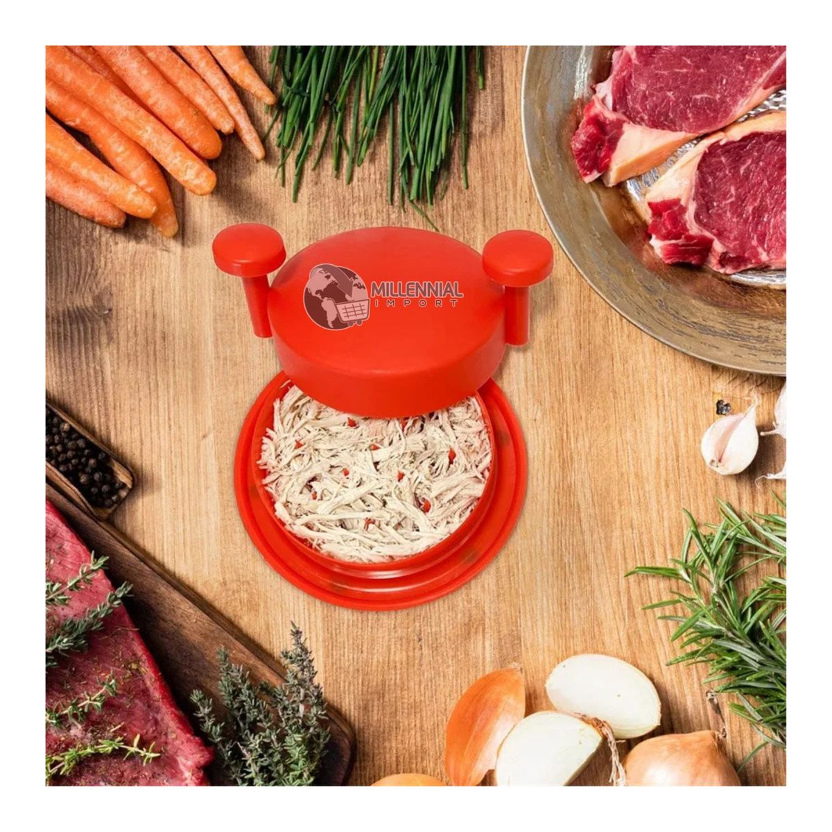 GENERICO - Deshilachador de Pollo Giratorio Manual