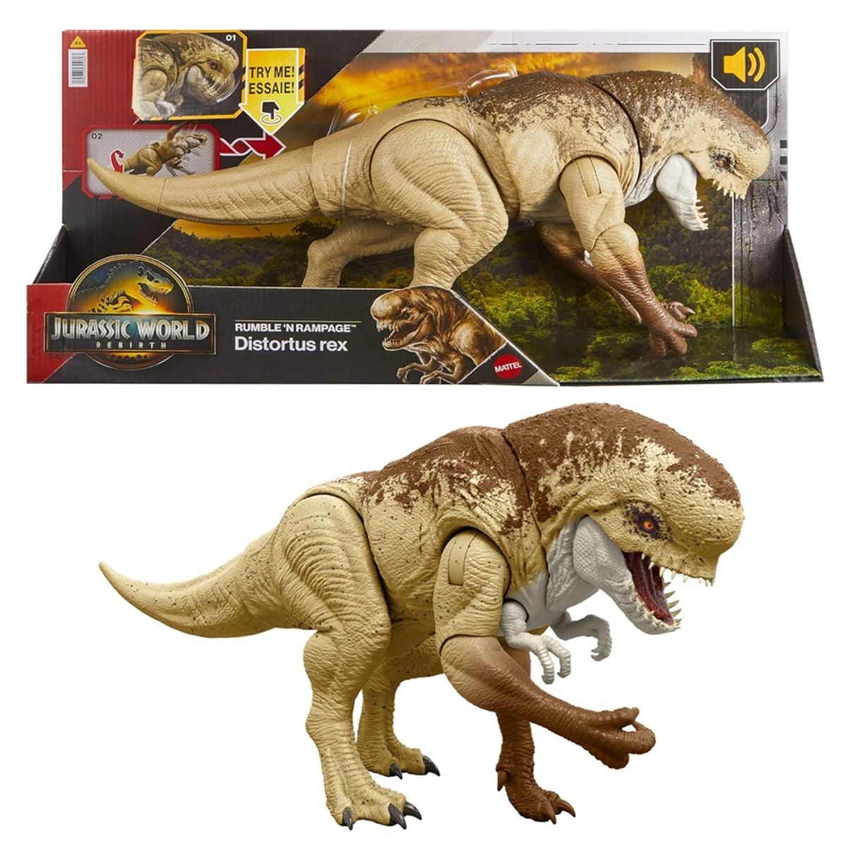 JURASSIC WORLD - Jurassic World Rebirth Distortus Rex Rumble n Rampage