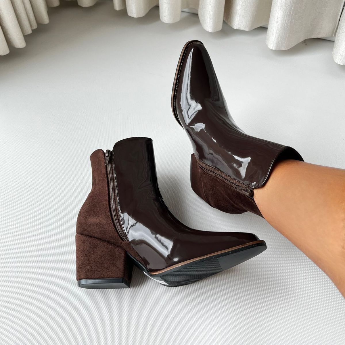 SAPATU - BOTINES MUJER NOVA CHAROL MARRON CAFE