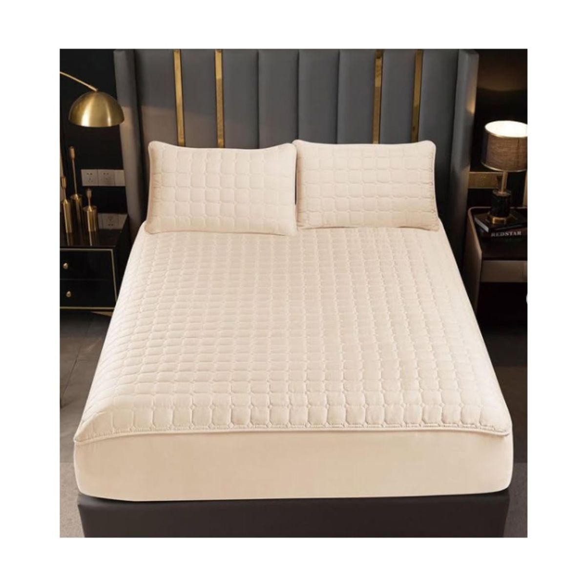 GOLDSUN - PROTECTOR DE COLCHÓN IMPERMEABLE GOLDSUN DE 1.5 PLAZAS