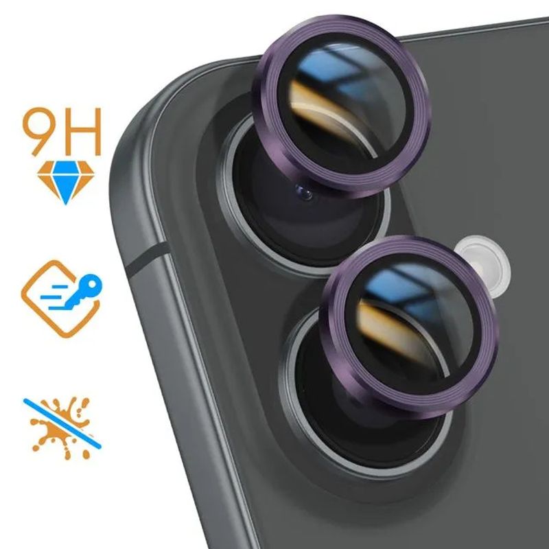 GENERICO - PROTECTOR CÁMARA IPHONE 16 - MORADO