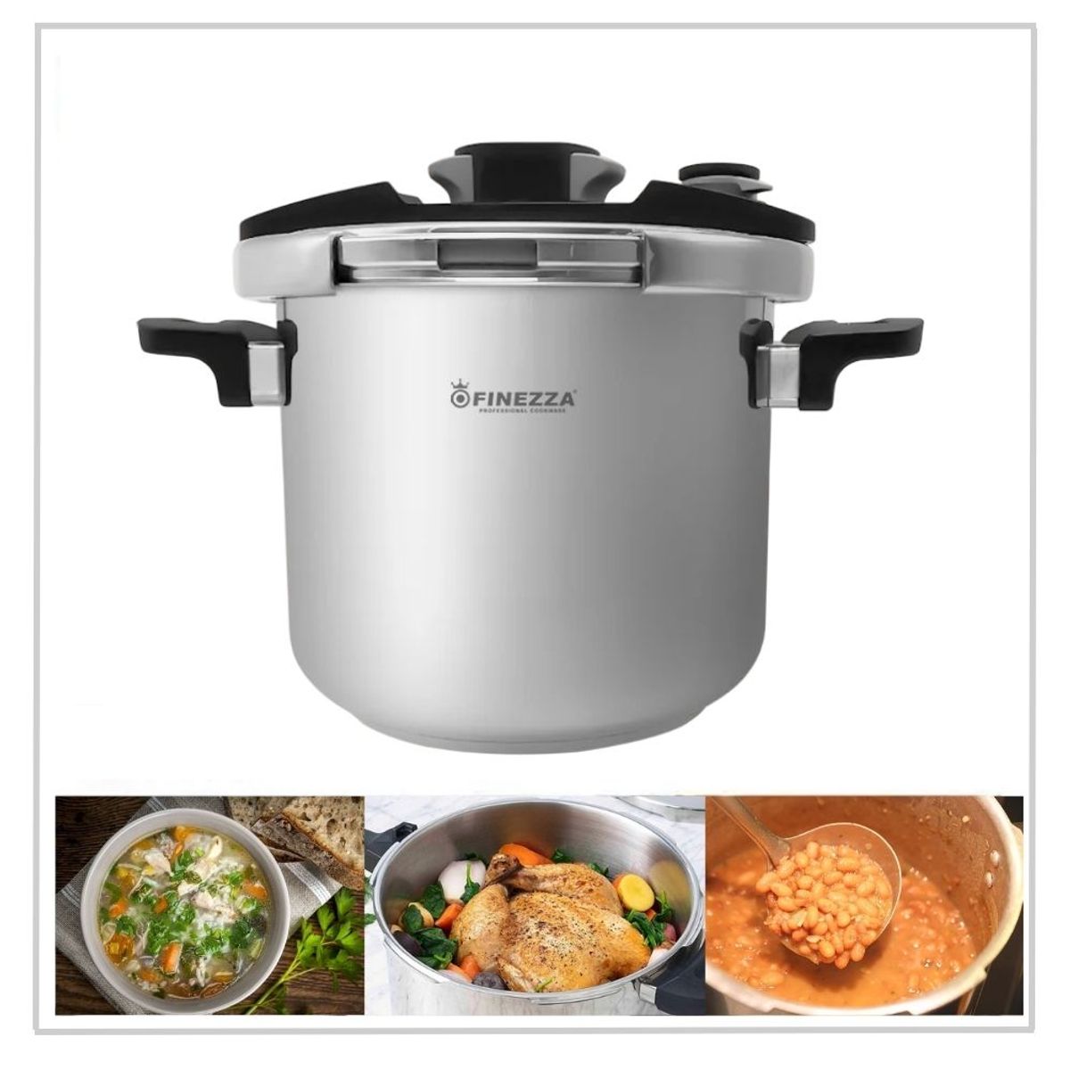 FINEZZA - Olla A Presión Acero Inoxidable Finezza De 7lt FZ-847AP-IN