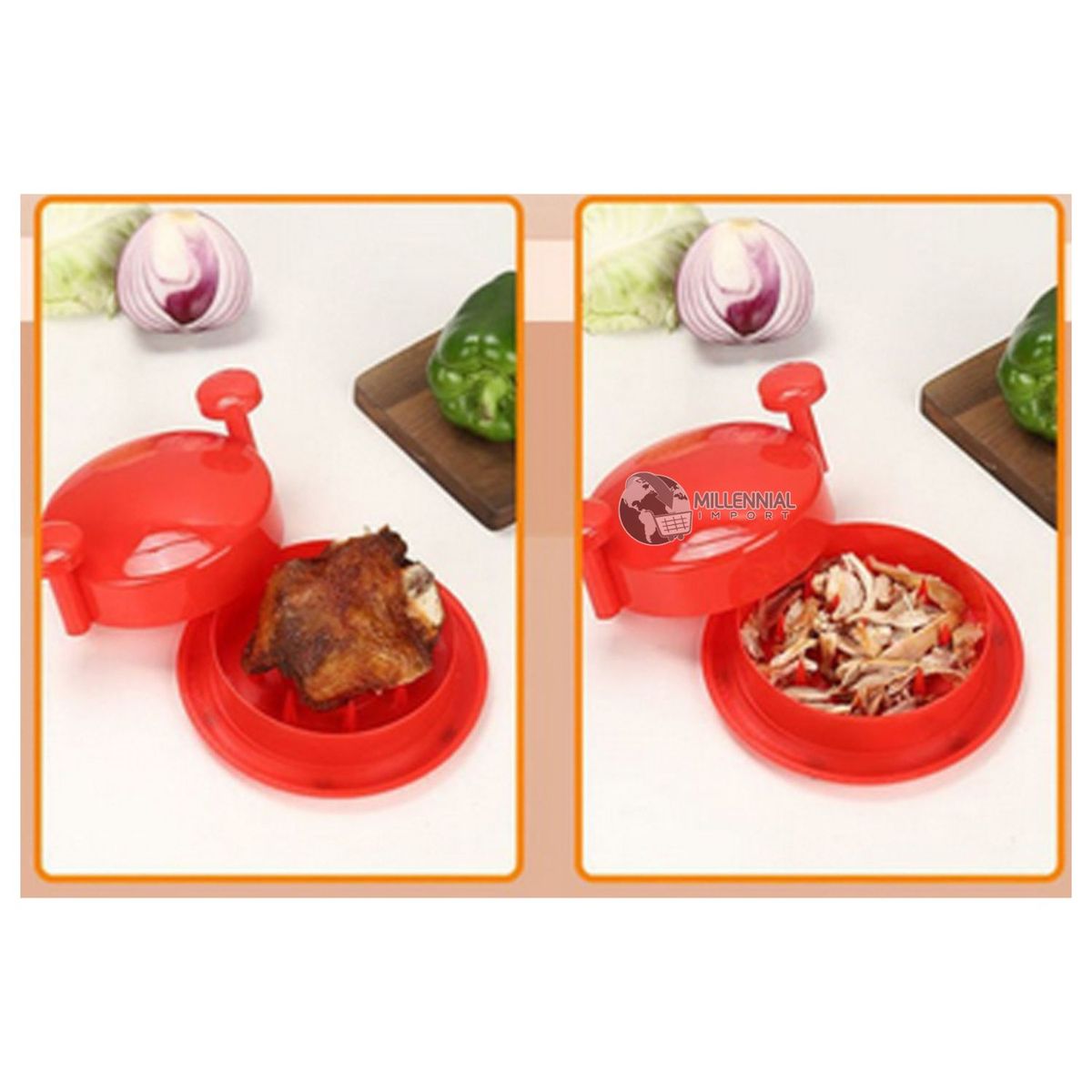 GENERICO - Deshilachador de Pollo Giratorio Manual