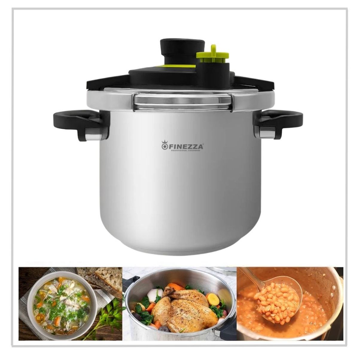 FINEZZA - Olla A Presión Acero Inoxidable Finezza De 8lt FZ-858AP-INV