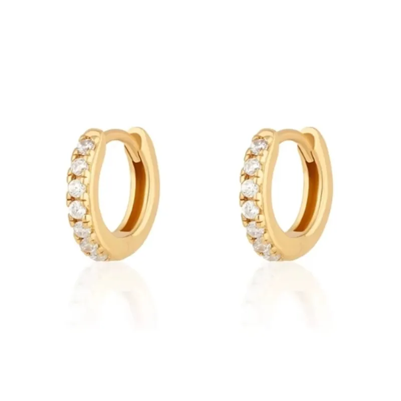 GENERICO - Argollas Colgante Brillos Gold Rose Mujer Mini Waterproof