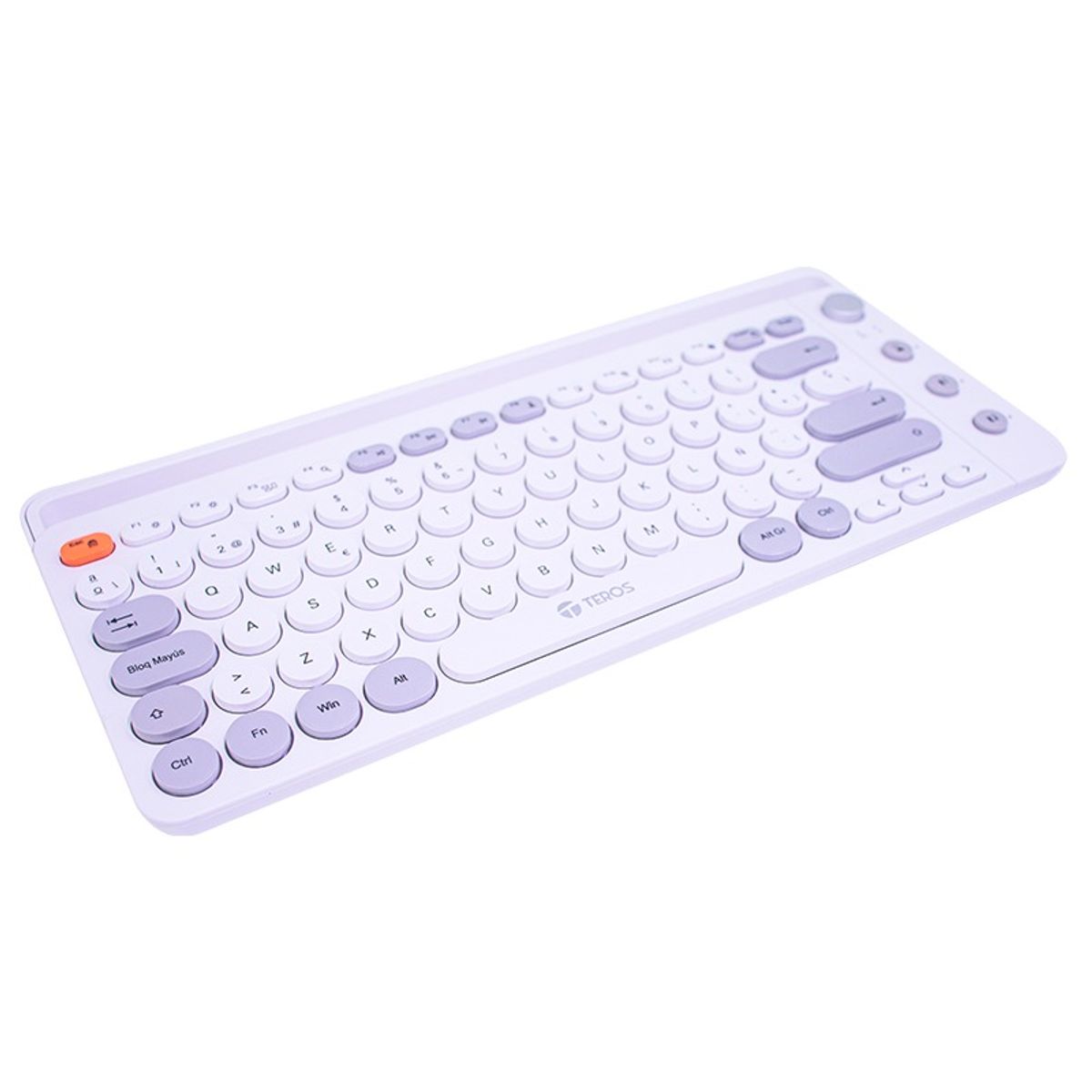 TEROS - TECLADO INALÁMBRICO TEROS TE-4070S, 2.4 GHz, bluetooth 3.0 / 5.2 BLANCO