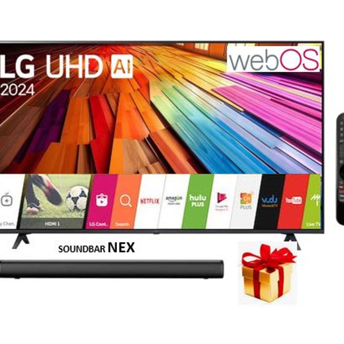 LG - Televisor LG 75 4K UHD Smart 75UT8050PSB +SOUNDBAR NEX