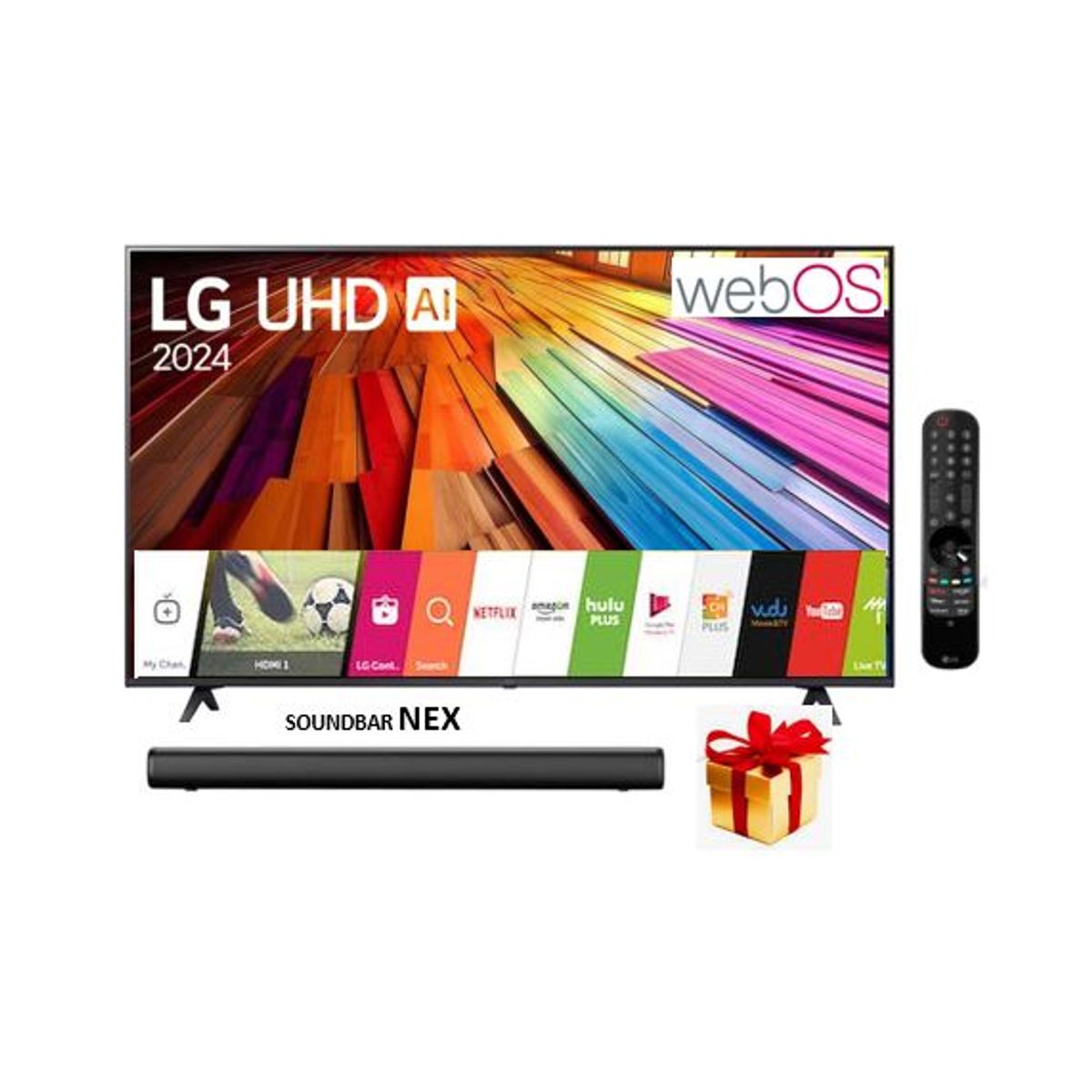 LG - Televisor LG 75 4K UHD Smart 75UT8050PSB +SOUNDBAR NEX