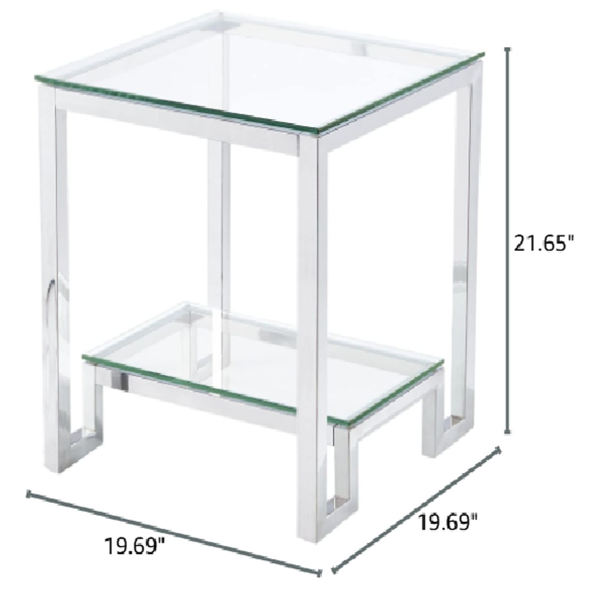 GENERICO - Mesa  de Centro DIJON Acero Inoxidable