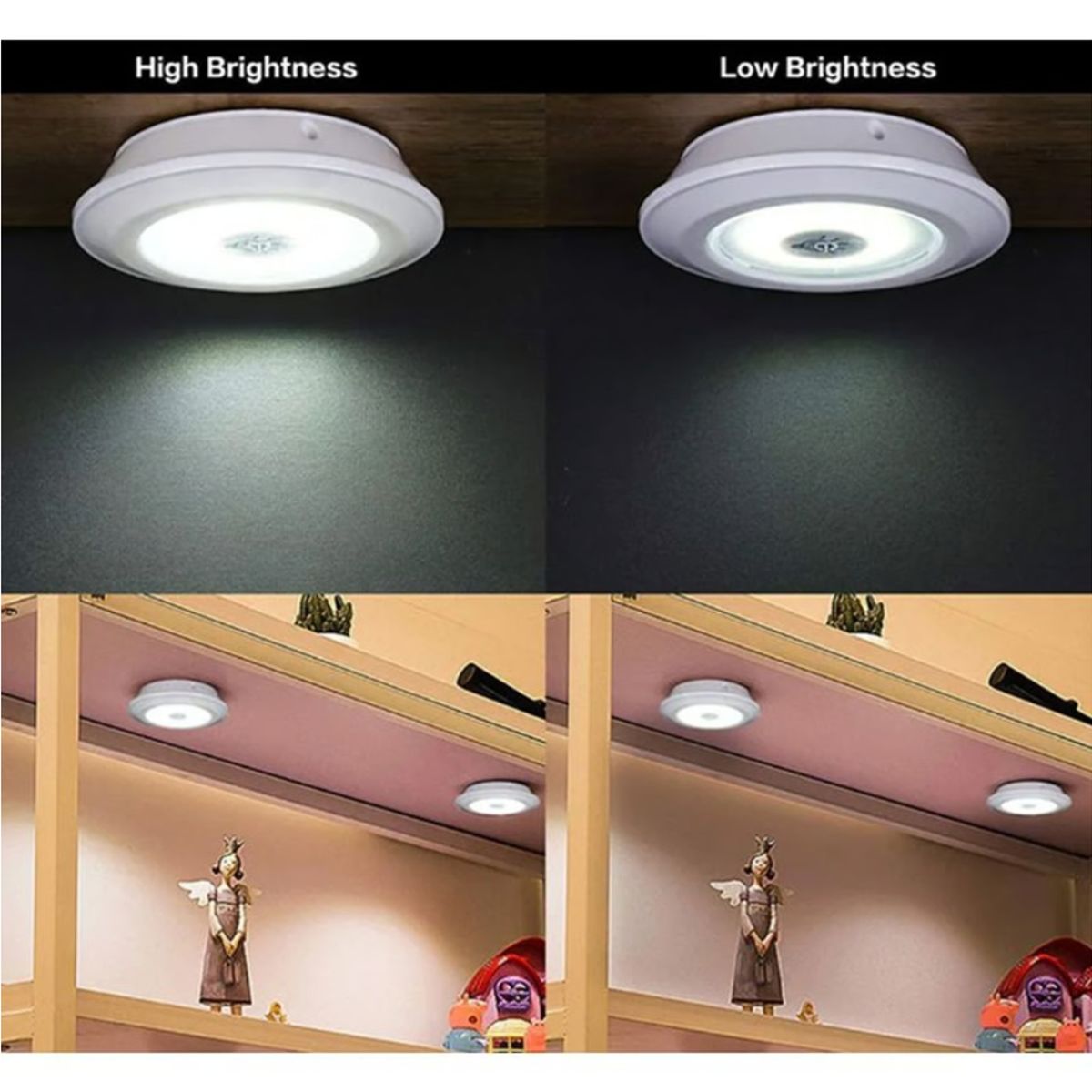 GENERICO - Kit de 3 Luces Led Portátil con Control Remoto y Apagado Automático