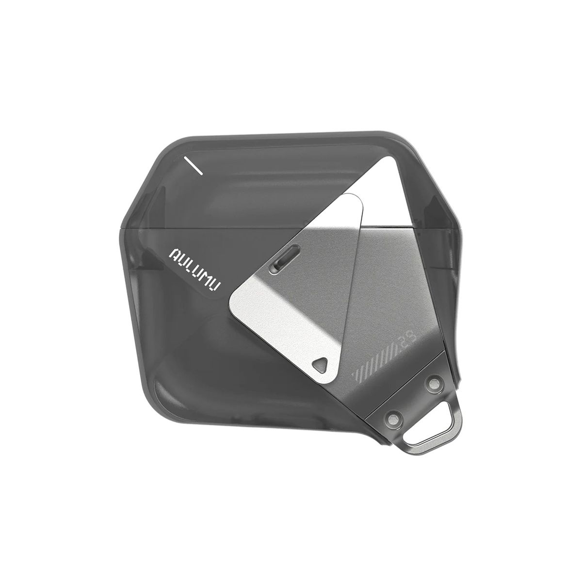 AULUMU - Case Premium Aulumu AirPods 4 Geométrico Antigolpes Correa Nylon Gris