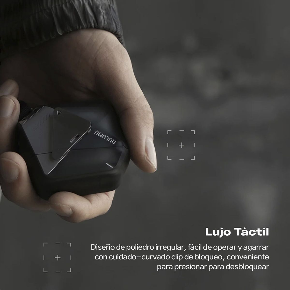 AULUMU - Case Premium Aulumu AirPods 4 Geométrico Antigolpes Correa Nylon Gris