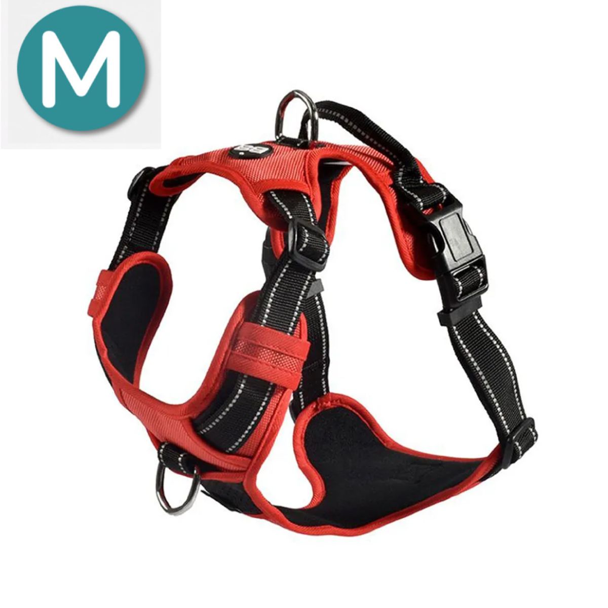 CROCI - Arnés tiras reflectivas Rando Walk Rojo - M