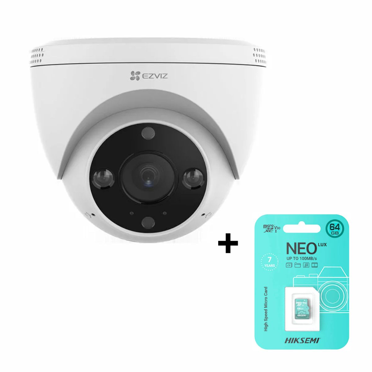 Ezviz - Cámara de Seguridad para Exteriores EZVIZ H4 2K + MEMORIA 64 GB