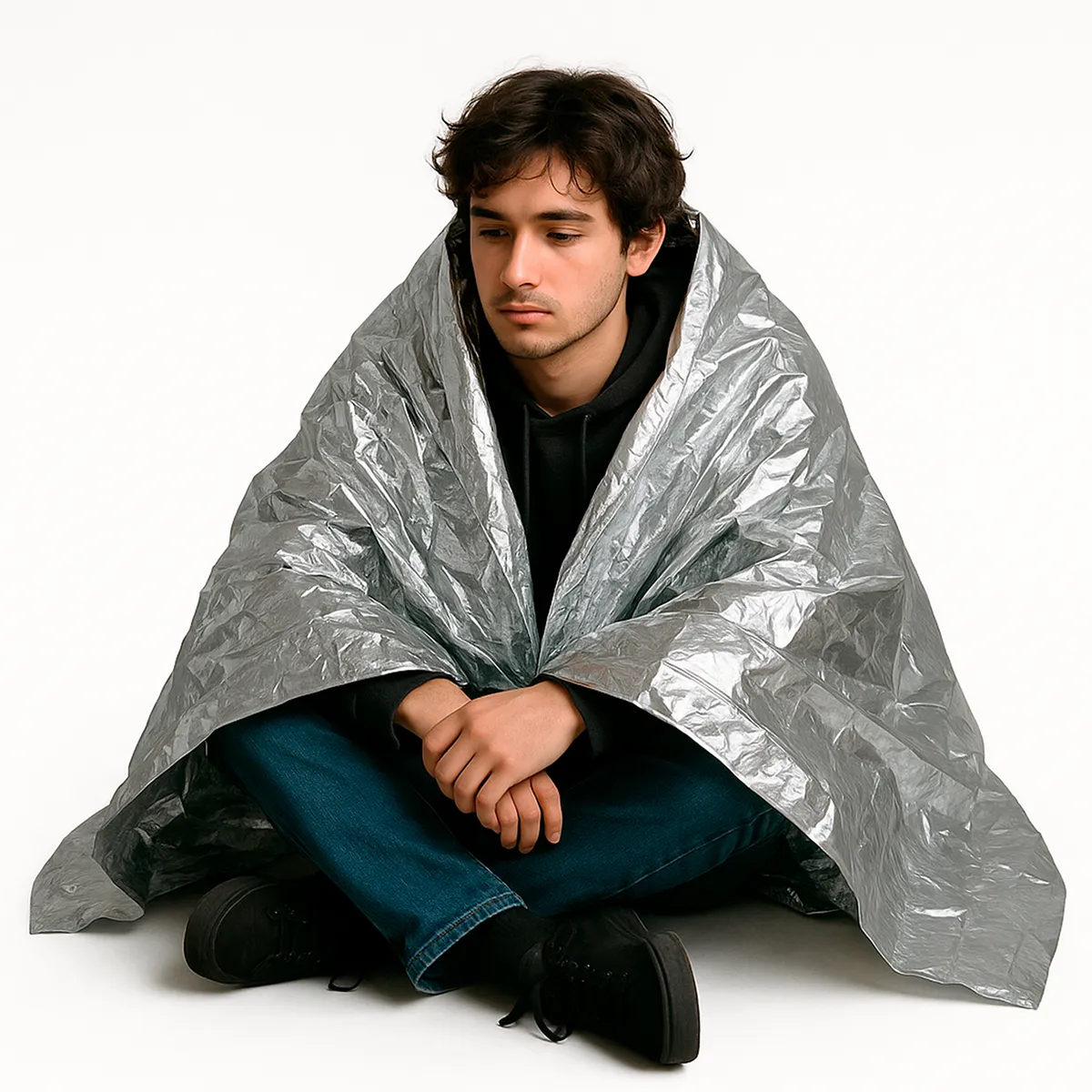 GENERICO - Manta Térmica Plateada de 160 X 210 CM
