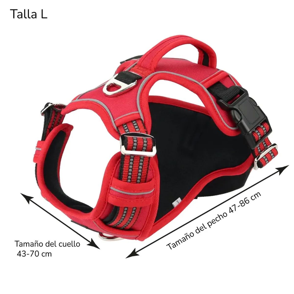 CAT OH - Arnes Tactico para Mascotas rojo - L